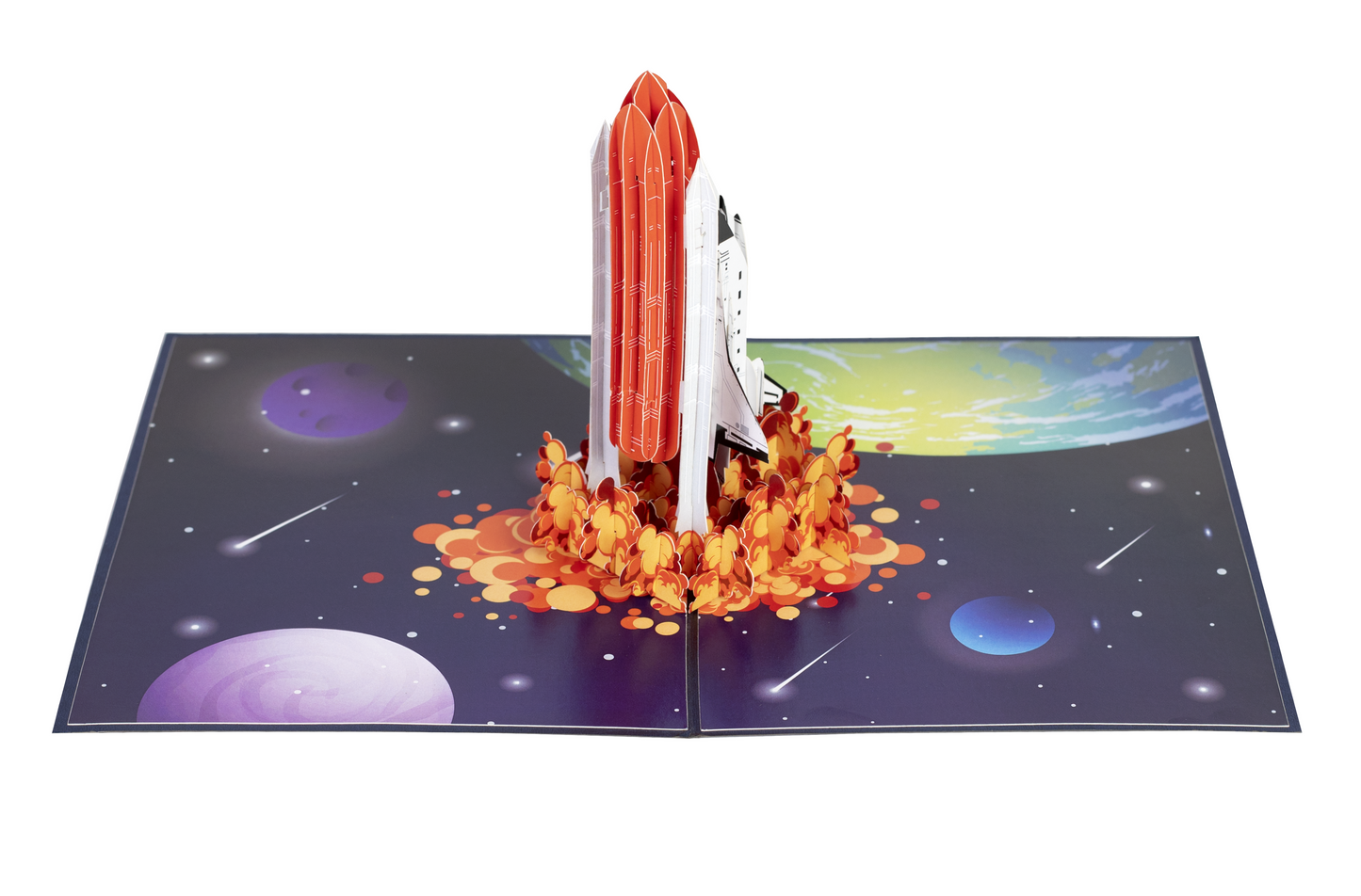 Space Shuttle Launch 3D Pop Up Greeting Card