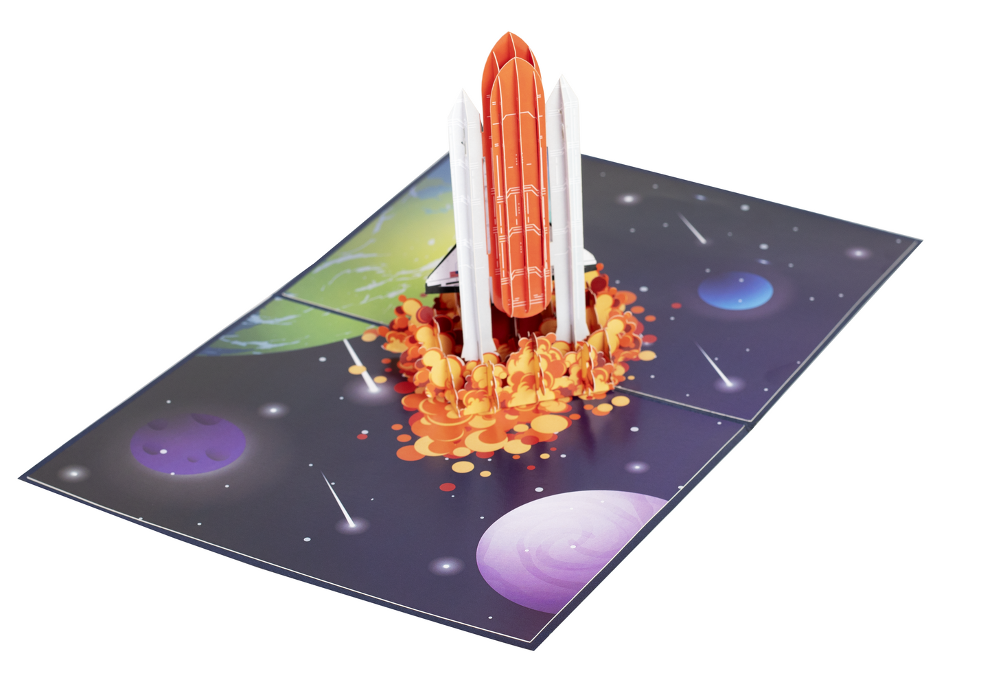 Space Shuttle Launch 3D Pop Up Greeting Card