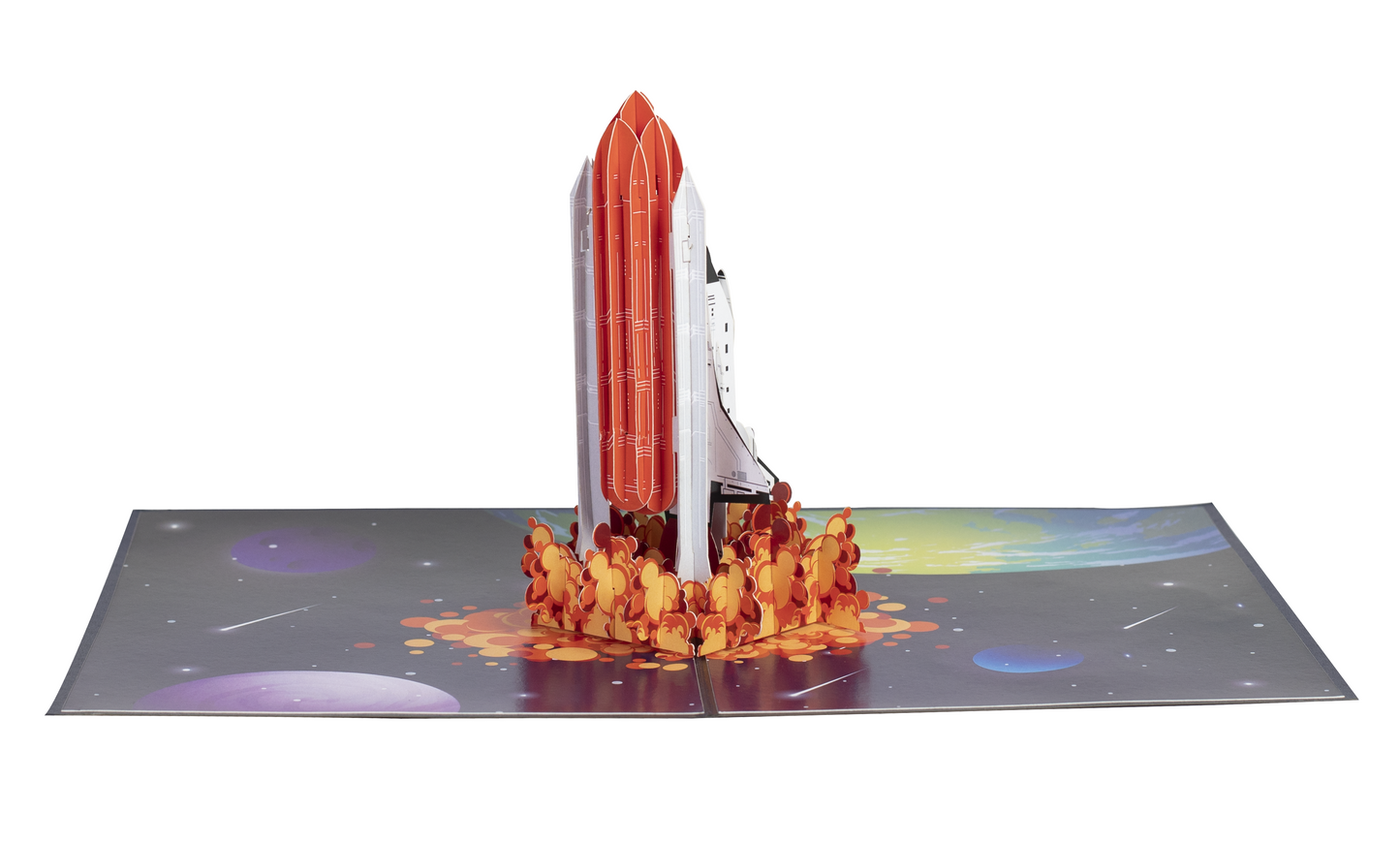 Space Shuttle Launch 3D Pop Up Greeting Card