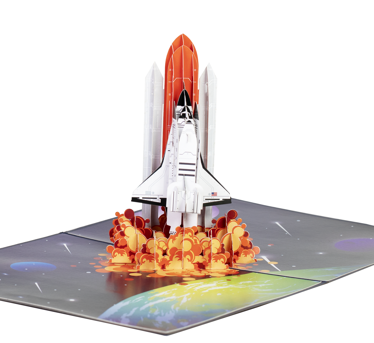 Space Shuttle Launch 3D Pop Up Greeting Card