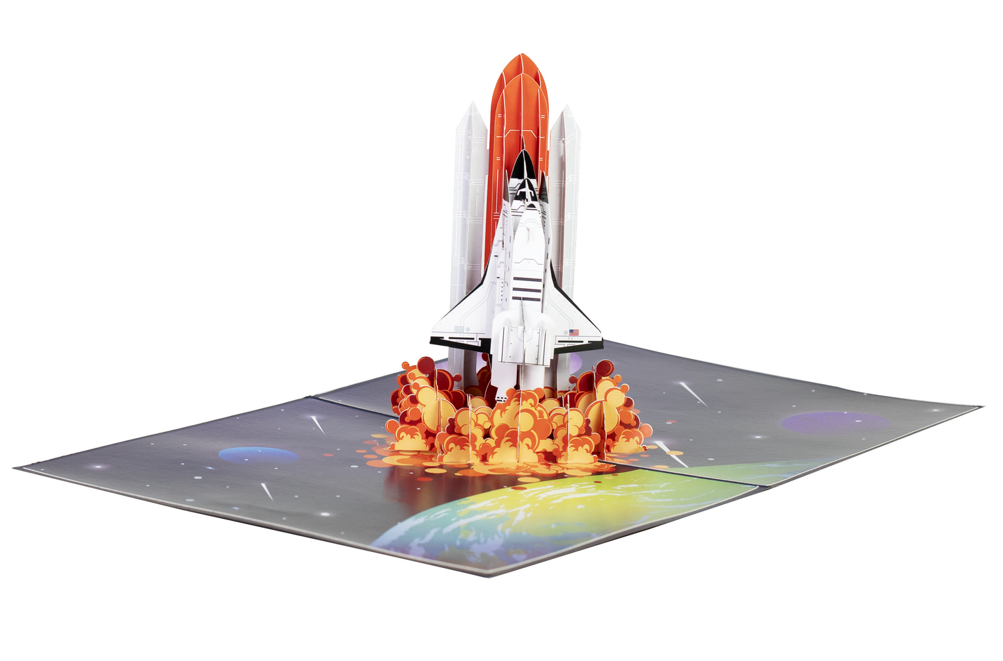 Space Shuttle Launch 3D Pop Up Greeting Card