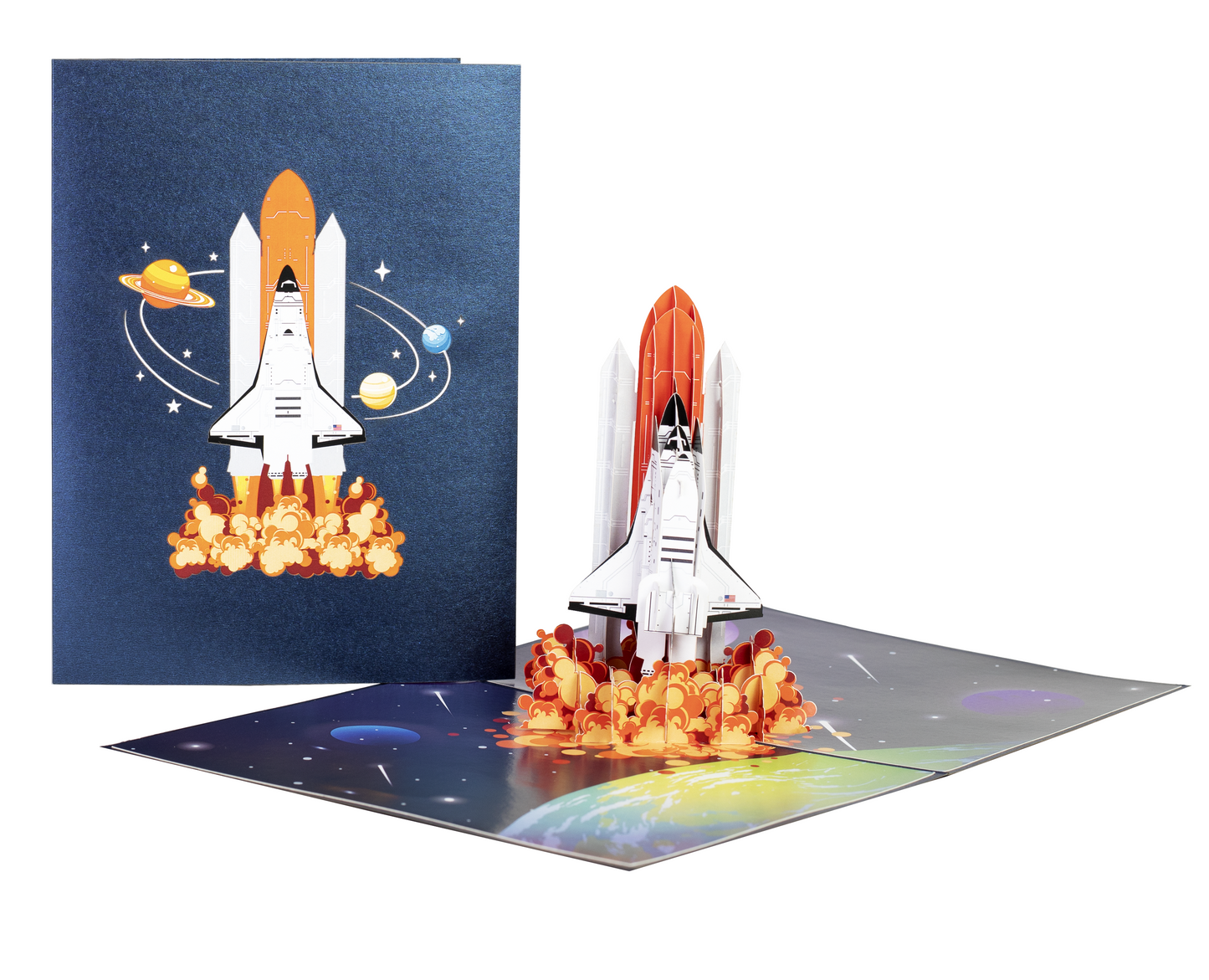 Space Shuttle Launch 3D Pop Up Greeting Card