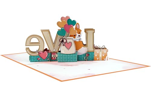 Sweet Corgi Charm 3D Pop-Up Card