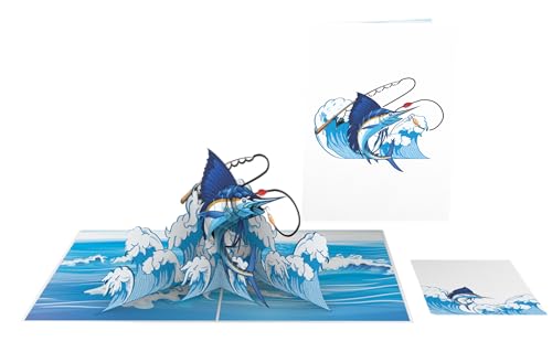 Sportfishing Surprise 3D Pop Up Greeting Card