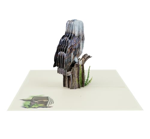 Majestic Owl 3D Pop-Up Greeting Card