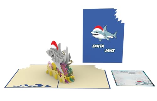 Santa Jaws: Ho-Ho-Holy Shark - Pop-Up Christmas Card