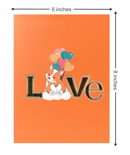 Sweet Corgi Charm 3D Pop-Up Card