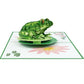 Green Leap of Joy: Vibrant Frog 3D Pop-Up Card