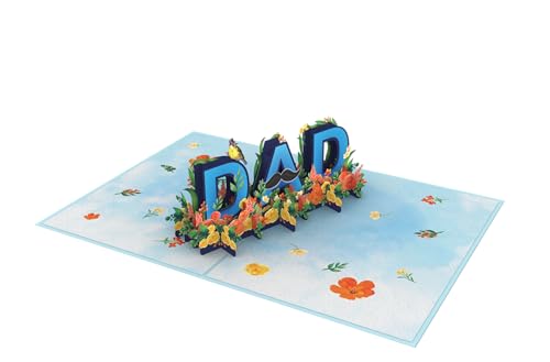 Hero Dad: Happy Father's Day Floral Spectacle 3D Pop Up Greeting Card