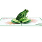 Green Leap of Joy: Vibrant Frog 3D Pop-Up Card