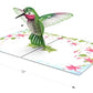 Inspirational Elegant Hummingbird 3D Pop Up Happy Mother's Day Greeting Card