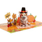 Thanksgiving Blessings with Corgi 3D Pop Up Card