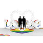 Gay Love 3D Pop Up Greeting Card