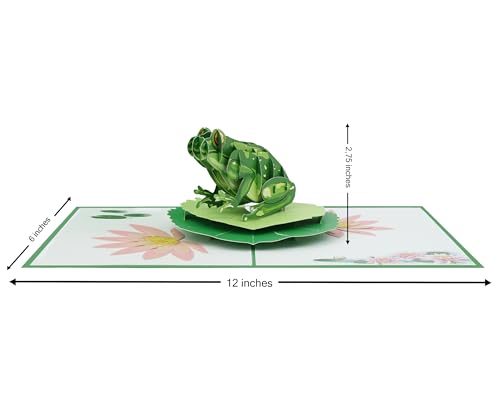 Green Leap of Joy: Vibrant Frog 3D Pop-Up Card