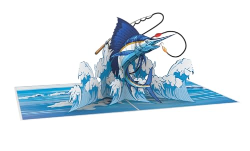 Sportfishing Surprise 3D Pop Up Greeting Card