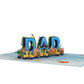 Hero Dad: Happy Father's Day Floral Spectacle 3D Pop Up Greeting Card