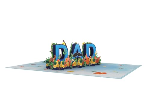 Hero Dad: Happy Father's Day Floral Spectacle 3D Pop Up Greeting Card