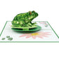 Green Leap of Joy: Vibrant Frog 3D Pop-Up Card