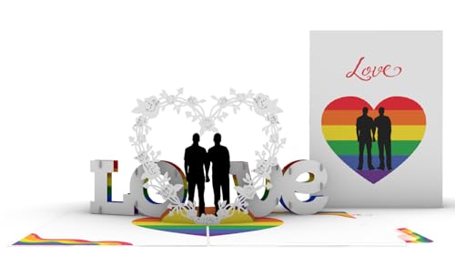 Gay Love 3D Pop Up Greeting Card