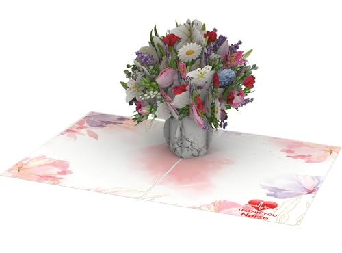 Nurse Appreciation Bouquet 3D Pop Up Card