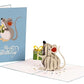 Happy Blue Rat Birthday 3D Pop Up Greeting Card