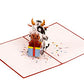 Happy Red Ox Birthday 3D Pop Up Greeting Card