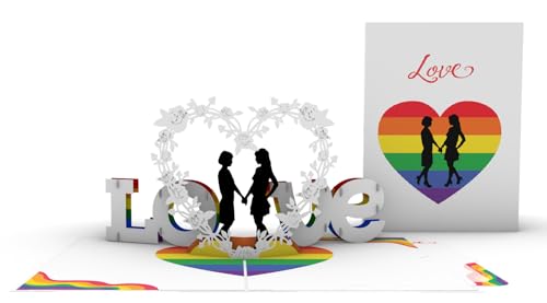 Lesbian Love 3D Pop Up Greeting Card