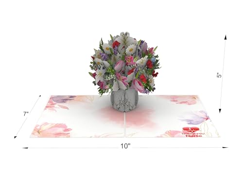 Nurse Appreciation Bouquet 3D Pop Up Card