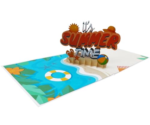 Tropical Breeze - 3D Beach Scene Pop-Up Card