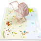 Pink Baby Stroller 3D Pop Up Greeting Card