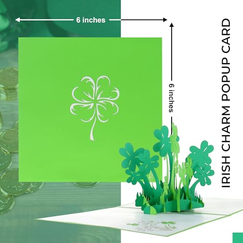 St. Patrick's Shamrock 3D Pop Up Greeting Card