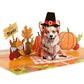 Thanksgiving Blessings with Corgi 3D Pop Up Card