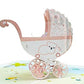 Pink Baby Stroller 3D Pop Up Greeting Card