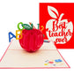 Best Teacher Ever 3D Pop Up Greeting Card