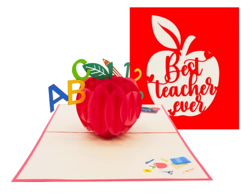 Best Teacher Ever 3D Pop Up Greeting Card