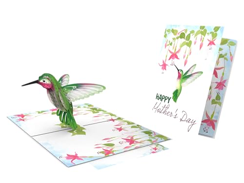 Inspirational Elegant Hummingbird 3D Pop Up Happy Mother's Day Greeting Card