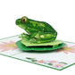 Green Leap of Joy: Vibrant Frog 3D Pop-Up Card