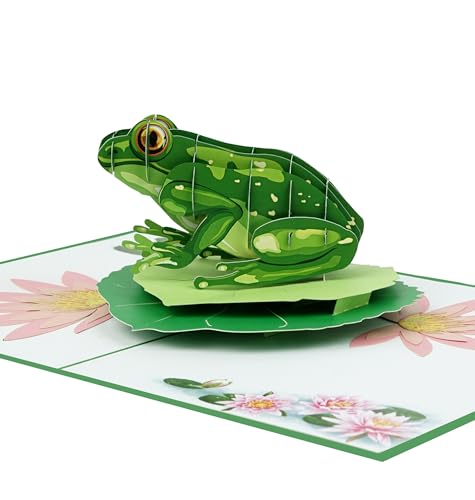 Green Leap of Joy: Vibrant Frog 3D Pop-Up Card