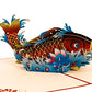 Lucky Red Koi Fish 3D Pop Up Greeting Card