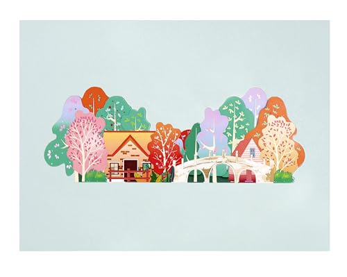 Cozy Countryside Home 3D Pop Up Card