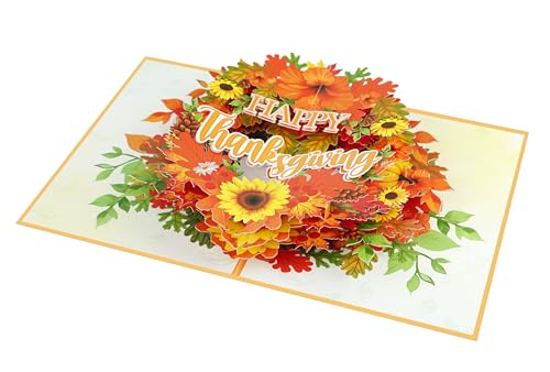 Thanksgiving Wreath of Fall 3D Pop Up Card