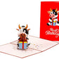 Happy Red Ox Birthday 3D Pop Up Greeting Card