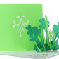 St. Patrick's Shamrock 3D Pop Up Greeting Card