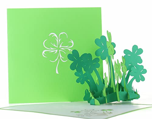 St. Patrick's Shamrock 3D Pop Up Greeting Card