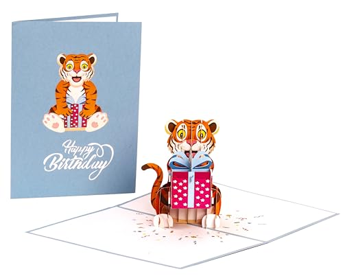 Tiger Surprise Blue Cover Birthday Blast