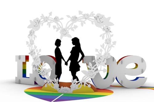 Lesbian Love 3D Pop Up Greeting Card