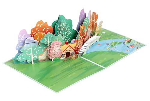 Cozy Countryside Home 3D Pop Up Card