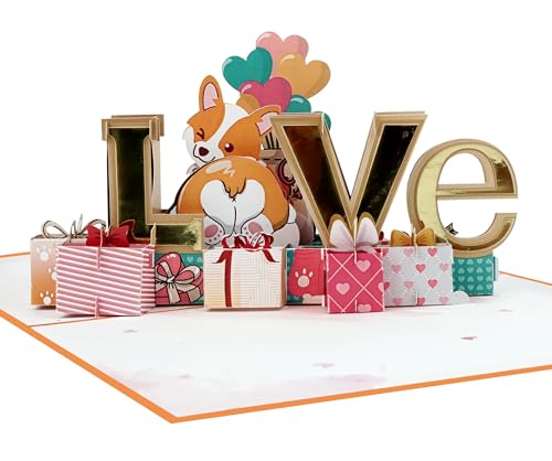 Sweet Corgi Charm 3D Pop-Up Card