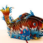 Lucky Red Koi Fish 3D Pop Up Greeting Card