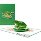 Green Leap of Joy: Vibrant Frog 3D Pop-Up Card